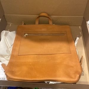 Parker Clay Miramar leather backpack Rust